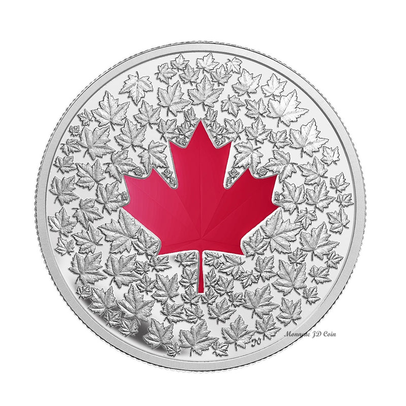 2013 Canada $20 Maple Leaf Impression (Red Enamel) Fine Silver (No Tax)