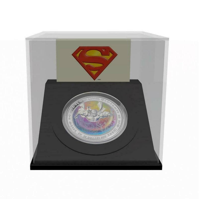 2013 Canada $20 Superman & Metropolis Fine Silver Hologram(No Tax)