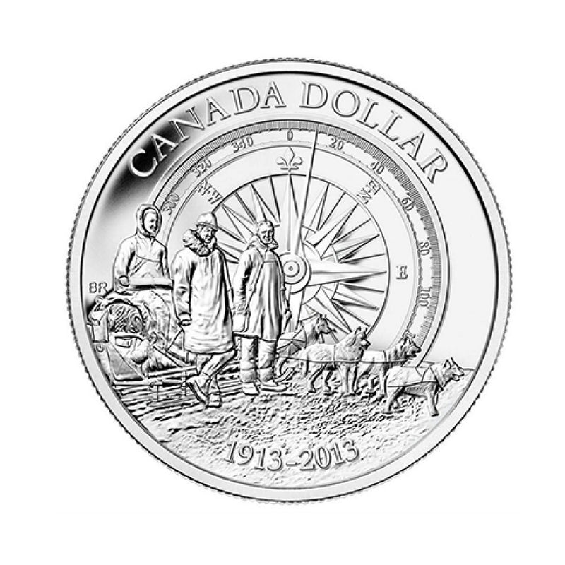 2013 Canada Dollar 100th Anniversary Of The Canadian Arctic Expedition Brillant Uncirculated Silver