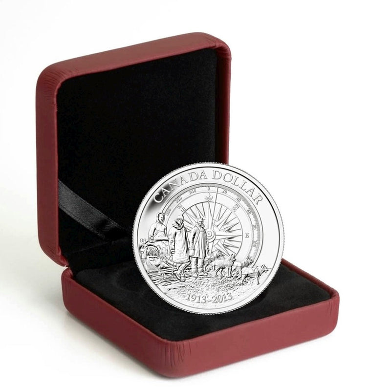 2013 Canada Dollar 100th Anniversary Of The Canadian Arctic Expedition Brillant Uncirculated Silver