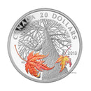 2013 $20 Canadian Maple Canopy - Autumn Fine Silver (No Tax)