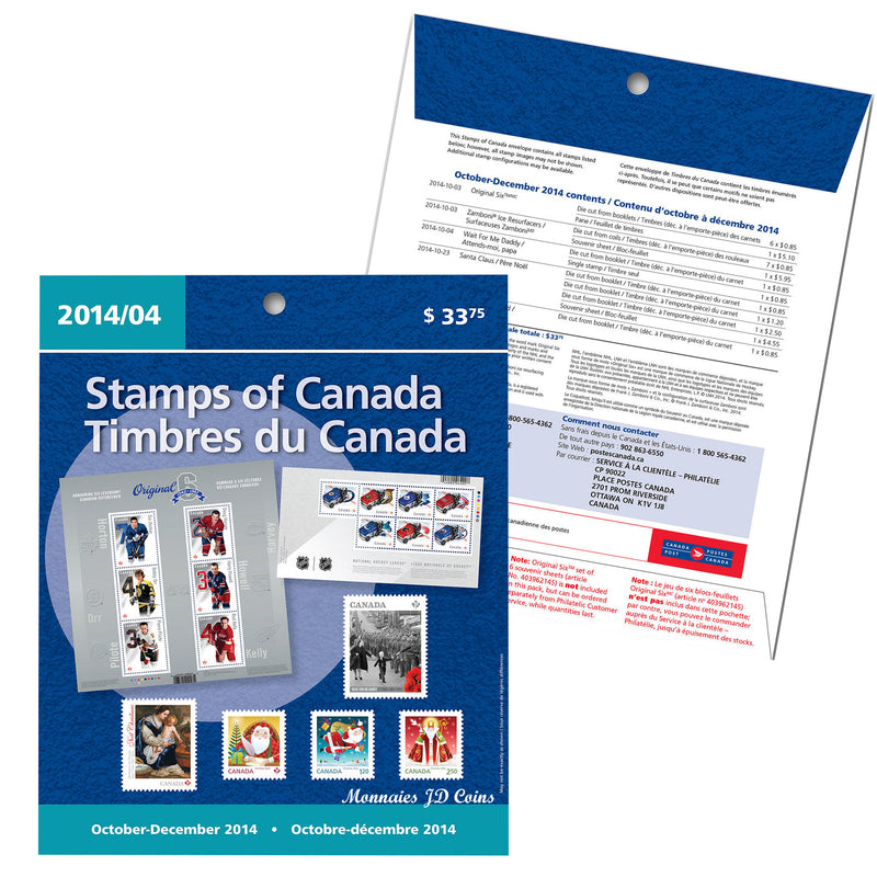 Canada Post 2014/04 October-Decembe Stamps of Canada Quarterly Pack