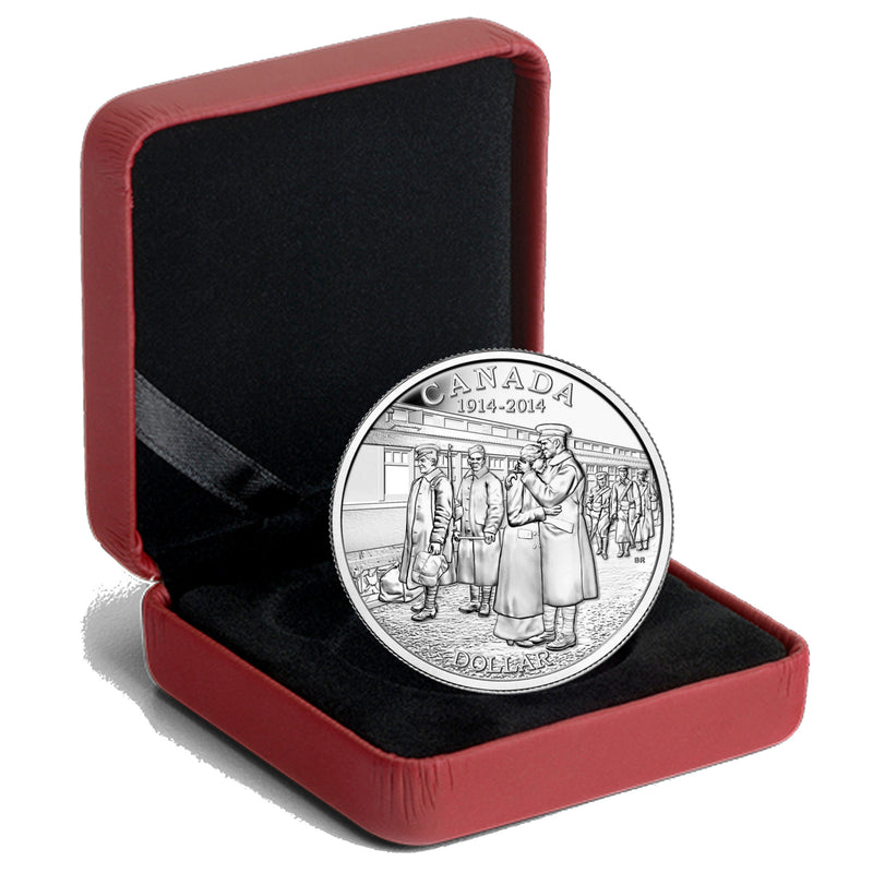 2014 Canada Dollar100th Ann.Of The Declaration Of The First World Brillant Uncirculated Fine Silver