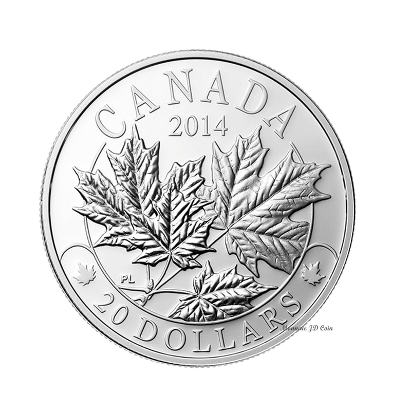 2014 Canada $20 Majestic Maple Leaves Fine Silver (No Tax)