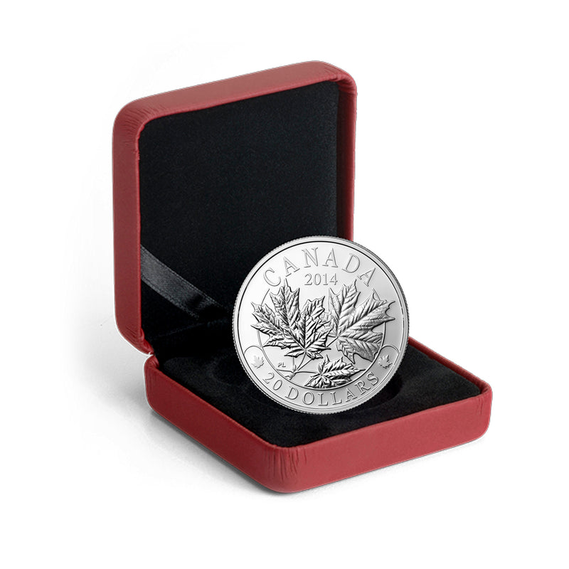 2014 Canada $20 Majestic Maple Leaves Fine Silver (No Tax)