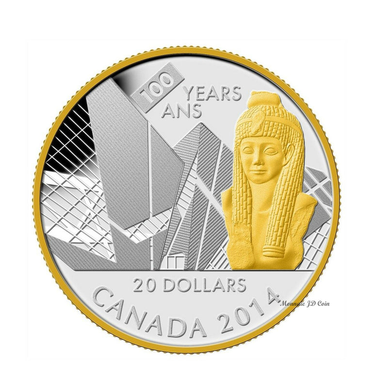 2014 Canada $20 100Th Ann. Of Royal Ontario Museum Fine Silver Coin (No Tax)