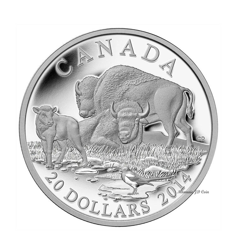 2014 Canada $20 Bison: A Family at Rest (