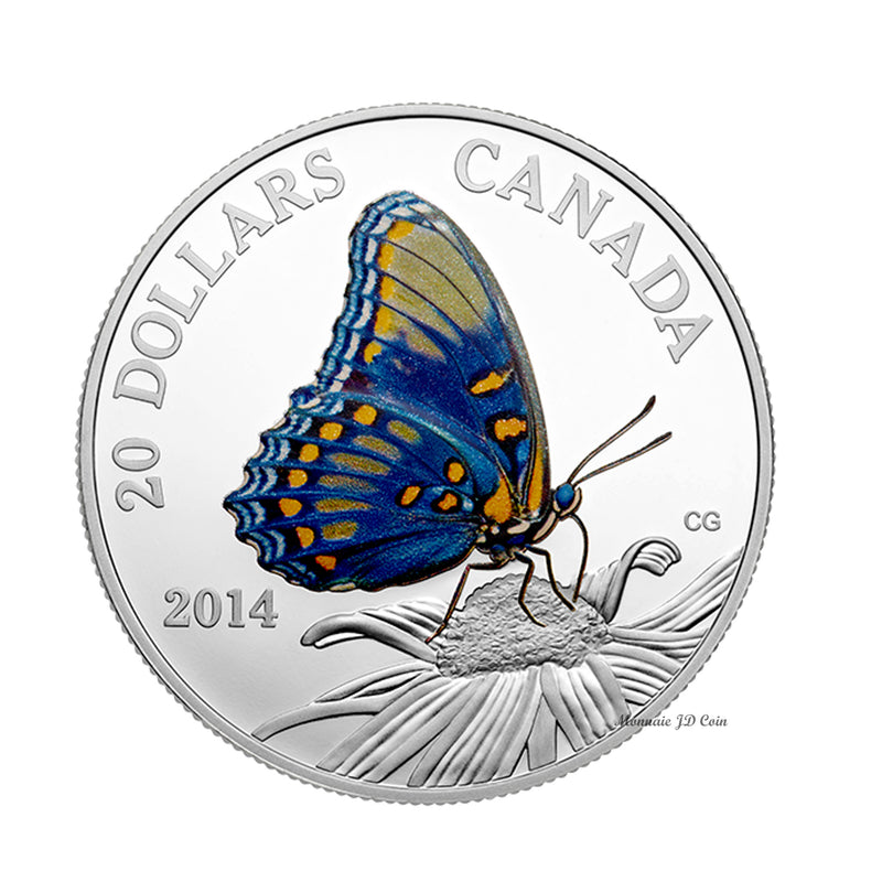 2014 $20 Butterflies of Canada - Red-Spotted Purple Fine Silver (No Tax)