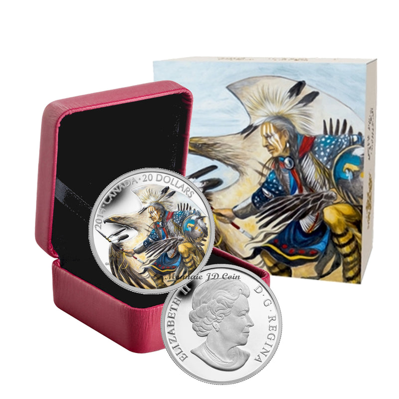 2014 Canada $20 Legend Of NanaBoozhoo Fine Silver Coloured Coin