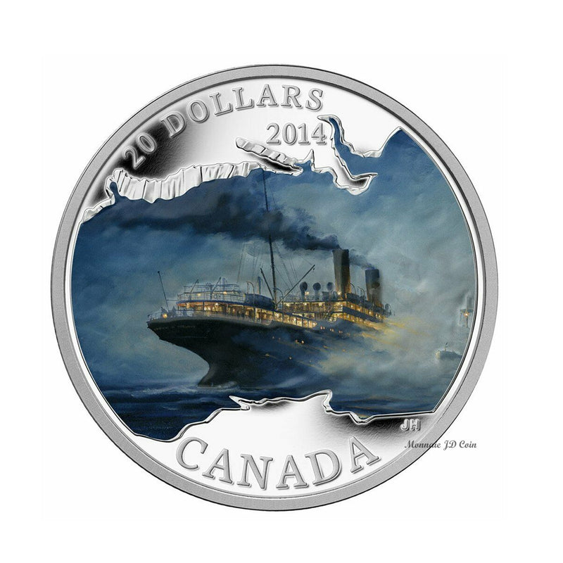 2014 $20 Lost Ships in Canadian Waters - Empress of Ireland Fine Silver (No Tax)