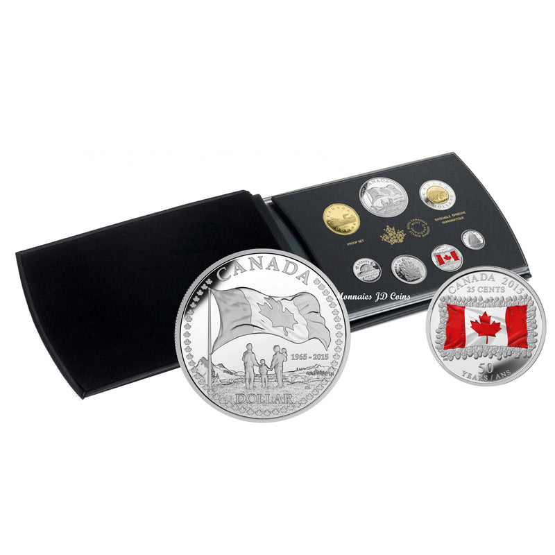 2015 Canada Special Edition Proof Set 50th Anniversary Of The Canadian Flag