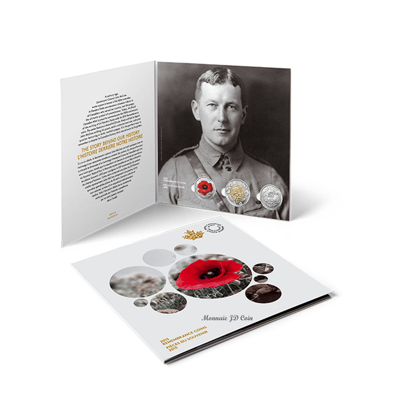 2015 Canada Remembrance Card- In Flanders Field & Poppy Coin Circulation Pack