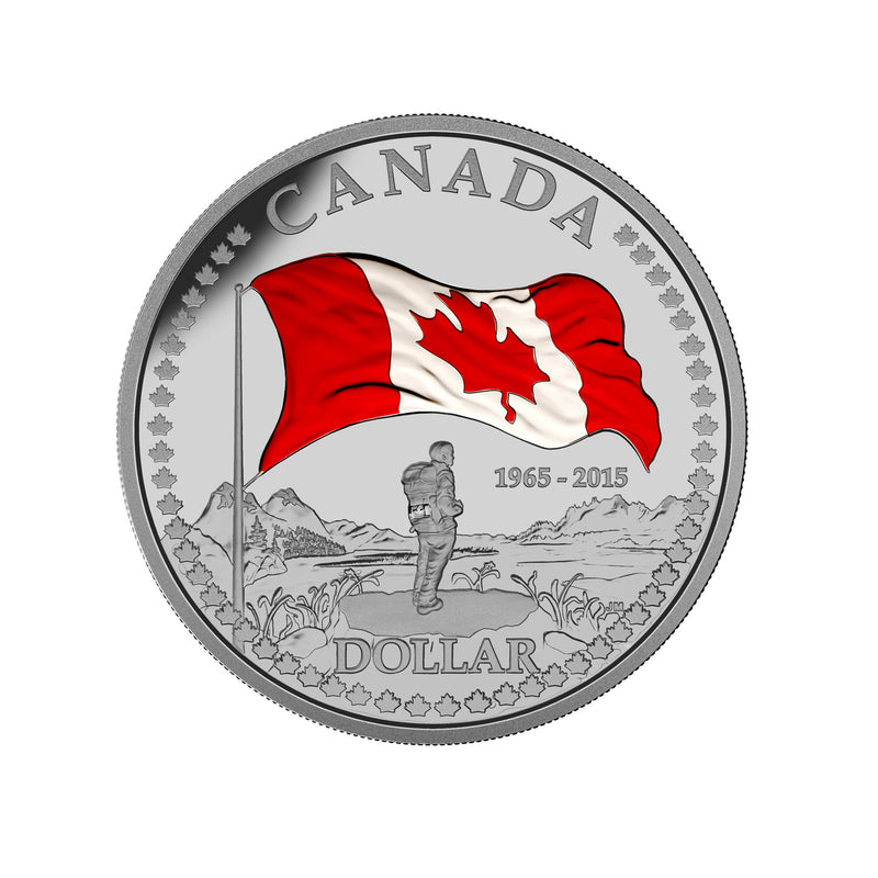 2015 Canada Fine Silver Proof Set 50th Anniversary of the Canadian Flag Coloured (Tax Exempt)