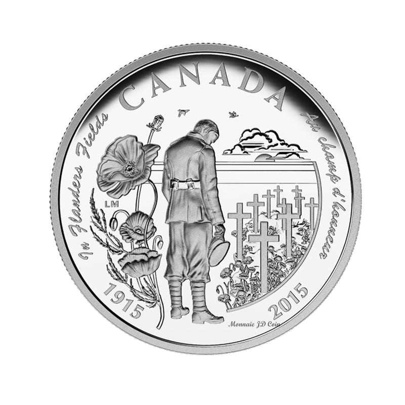 2015 Canada $20 100th Anniversary of In Flanders Fields Fine Silver (No Tax)