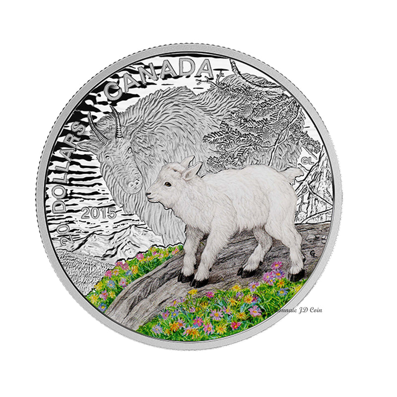 2015 Canada $20 Baby Animals - Mountain Goat Baby Fine Silver (No Tax)