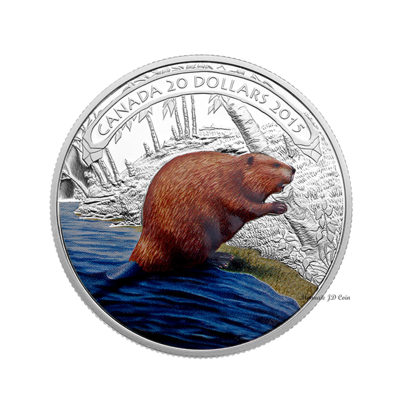 2015 Canada $20 Beaver at Work Fine Silver Coin (No Tax)