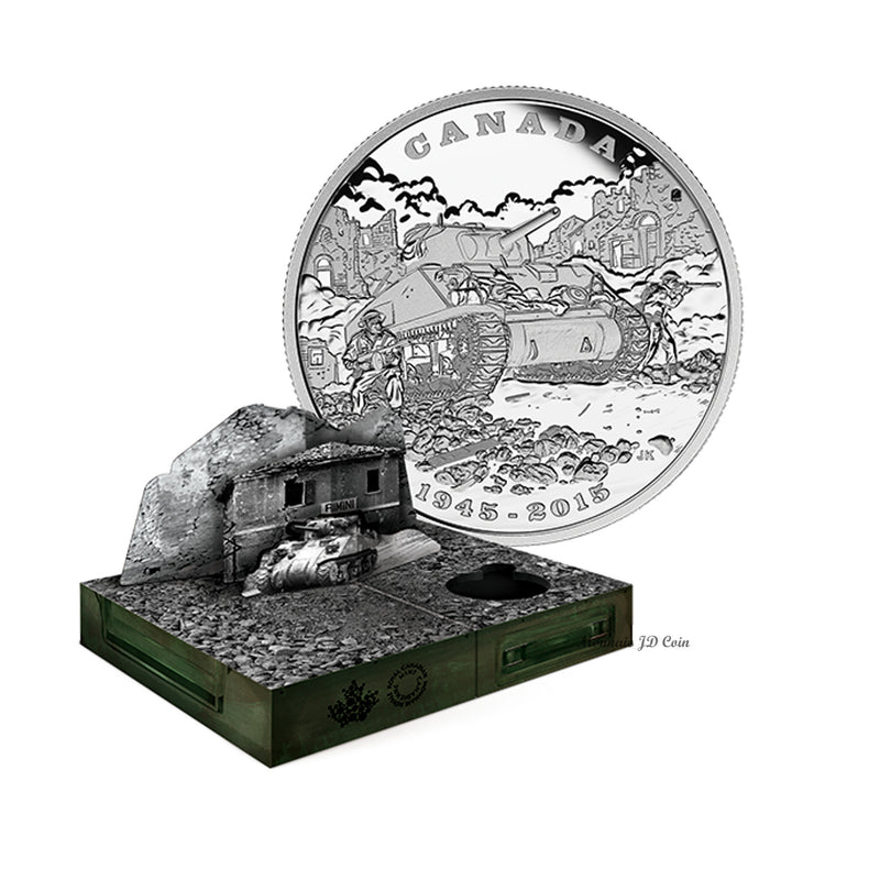 2015 Canada $20 End of the Italian Campaign with Diorama Box Fine Silver (No Tax)