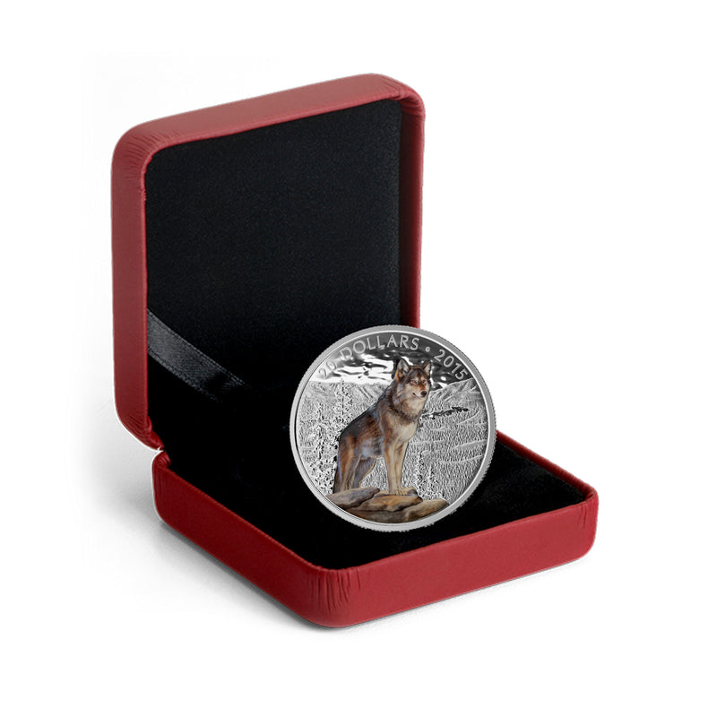 2015 Canada $20 Imposing Alpha Wolf Fine Silver (No Tax)