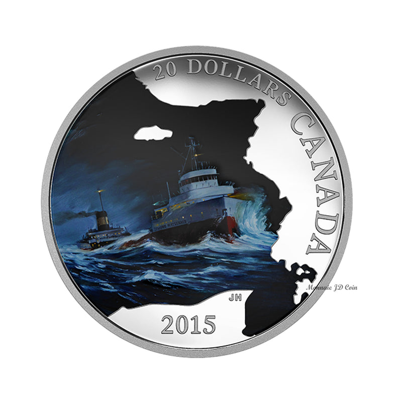 2015 Canada $20 Lost Ships - S.S. Edmund Fitzgerald Fine Silver (No Tax)