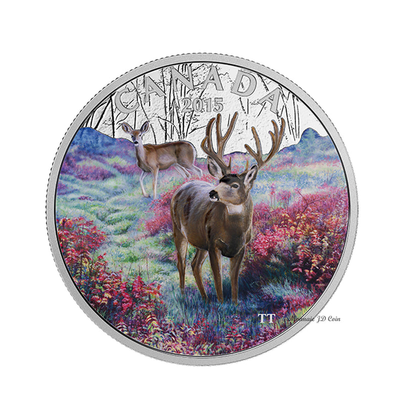 2015 Canada $20 Misty Morning Mule Deer Fine Silver (No Tax)