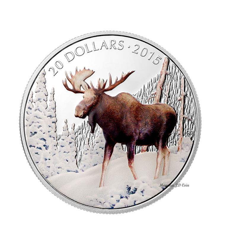 2015 Canada $20 The Majestic Moose Fine Silver (No Tax)