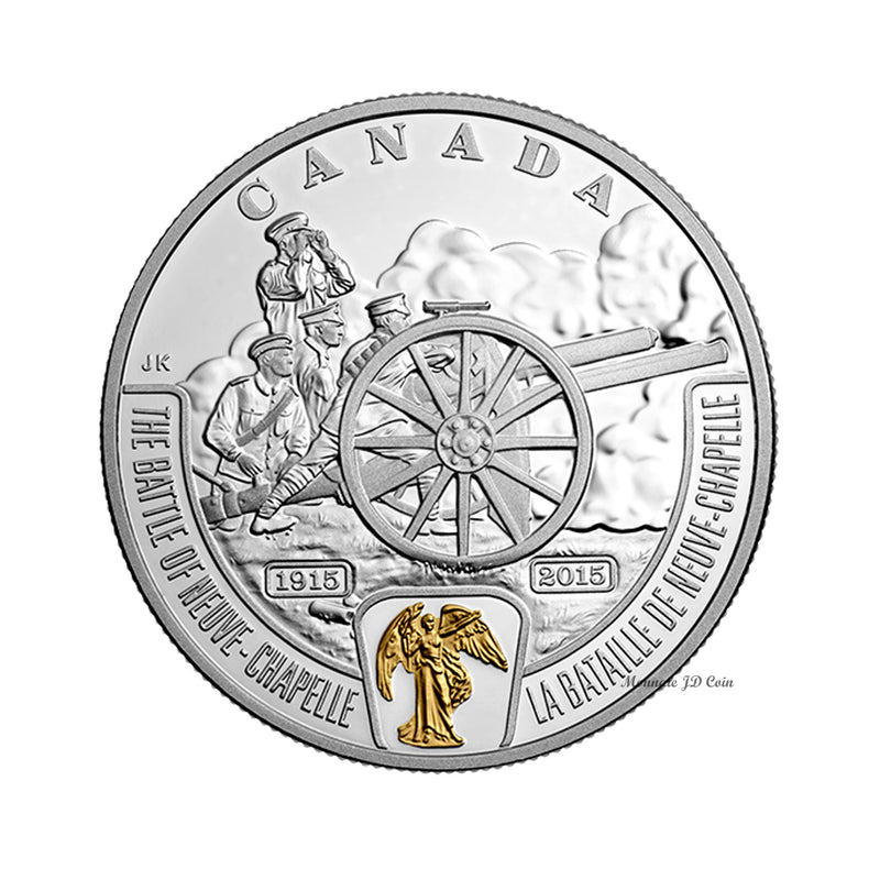 2015 Canada $20 WWI Battlefront - Battle of Neuve-Chapelle Fine Silver (No Tax)