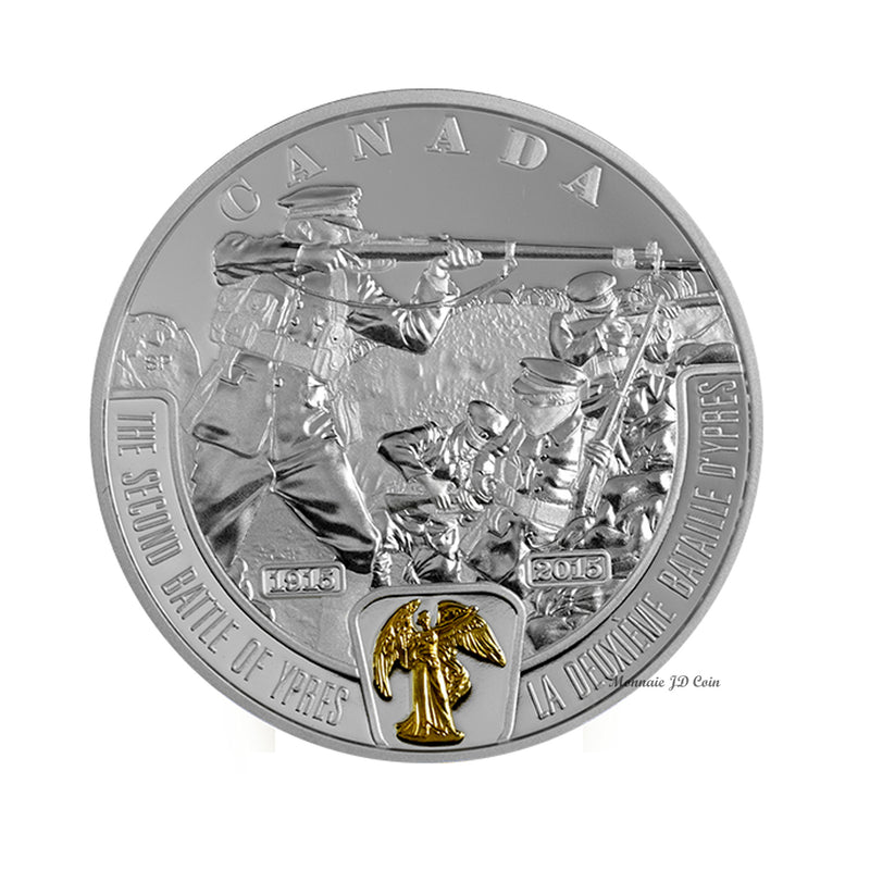 2015 Canada $20 WWI Battlefront - The Second Battle of Ypres Fine Silver (No Tax)