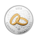 2015 Canada $20 Wedding Fine Silver Coin (No Tax)