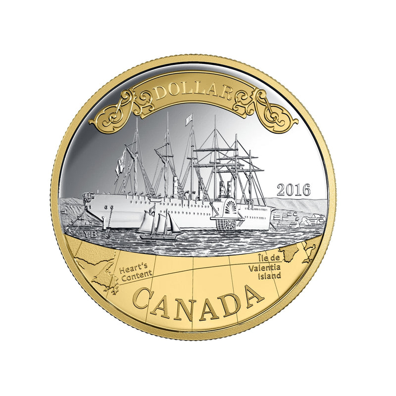 2016 Canada Fine Silver Proof Set 150th Anniversary Transatlantic Cable (Tax Exempt)