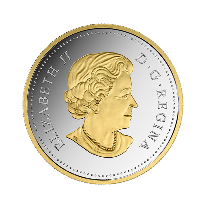 2016 Canada Dollar 150th Anniversary Of The translatlantic Cable Gold Plated Proof Silver In Square Capsule