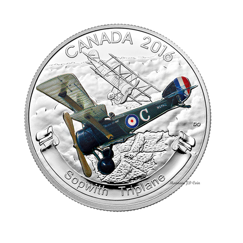 2016 Canada $20 Aircraft of WWI - The Sopwith Triplane Fine Silver (No Tax)