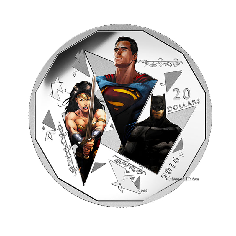 2016 Canada $20 Batman VS Superman Dawn of Justice - The Trinity Fine Silver (No Tax)