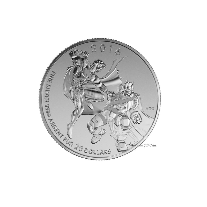 2016 Canada $20 for $20 Batman VS Superman Dawn Of Justice Fine Silver