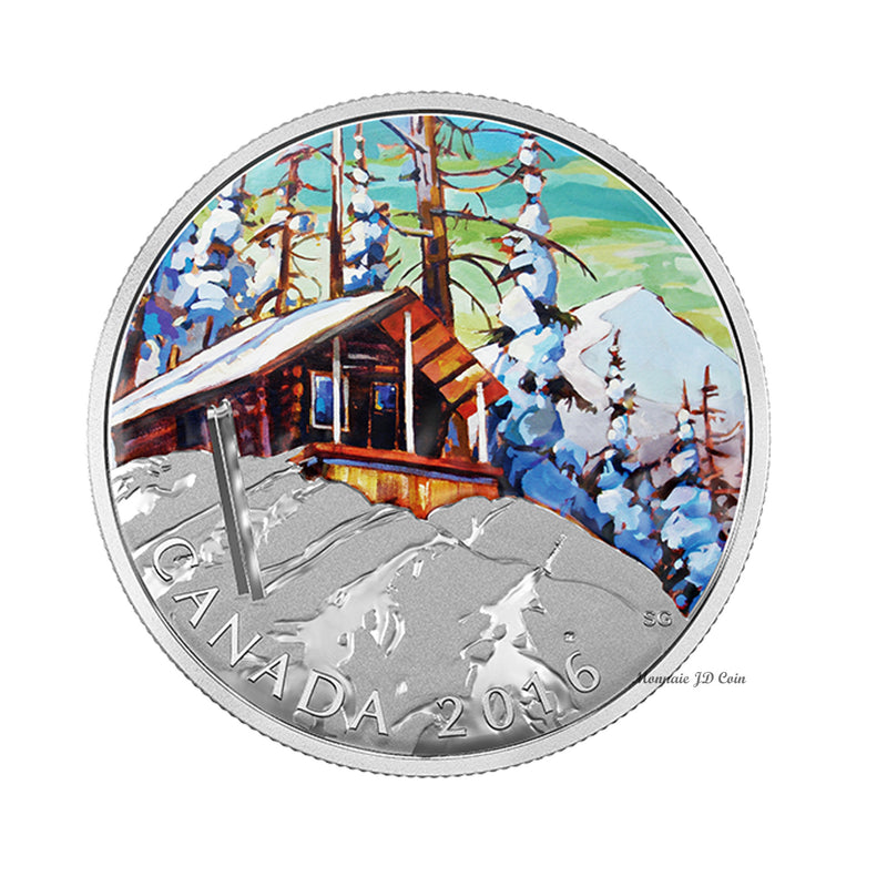 2016 Canada $20 Canadian Landscapes - Ski Chalet Fine Silver (No Tax)