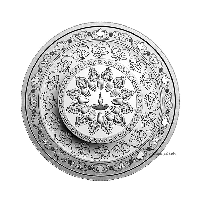 2016 Canada $20 Diwali Festival of Lights Fine Silver (No Tax)