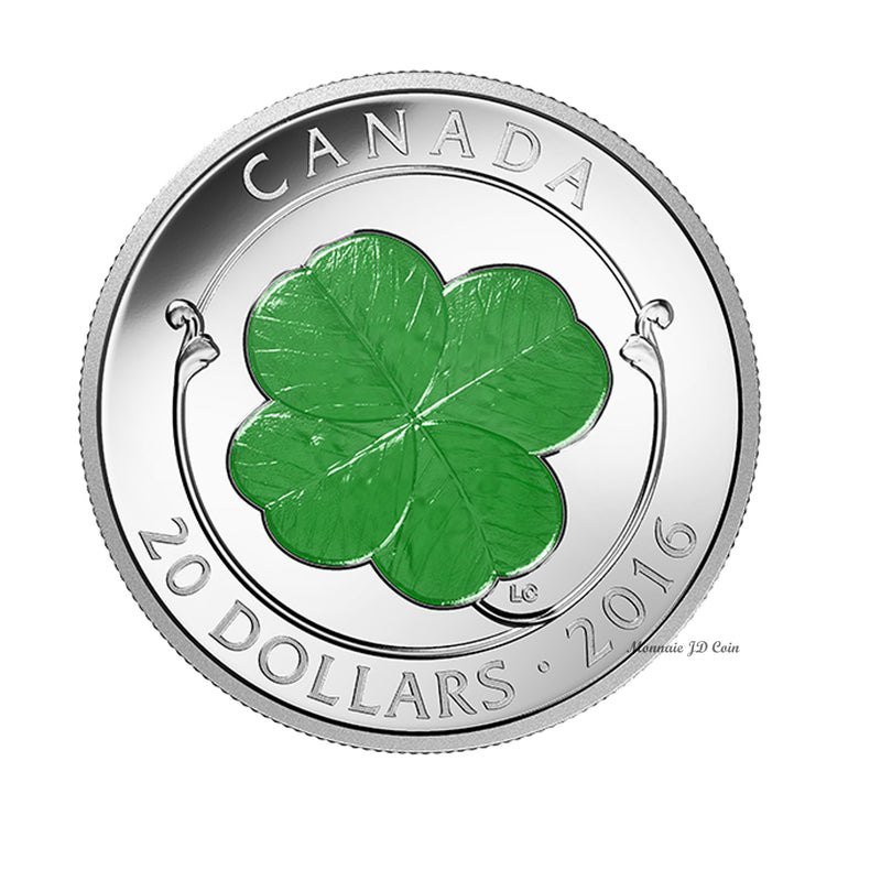 2016 Canada $20 Four-Leaf Clover Fine Silver Coin (No Tax)