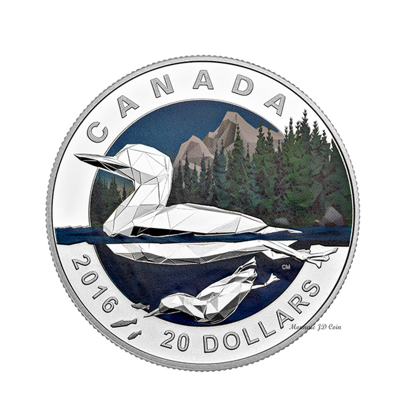 2016 Canada $20 Geometry In Art - The Loon Fine Silver (No Tax)