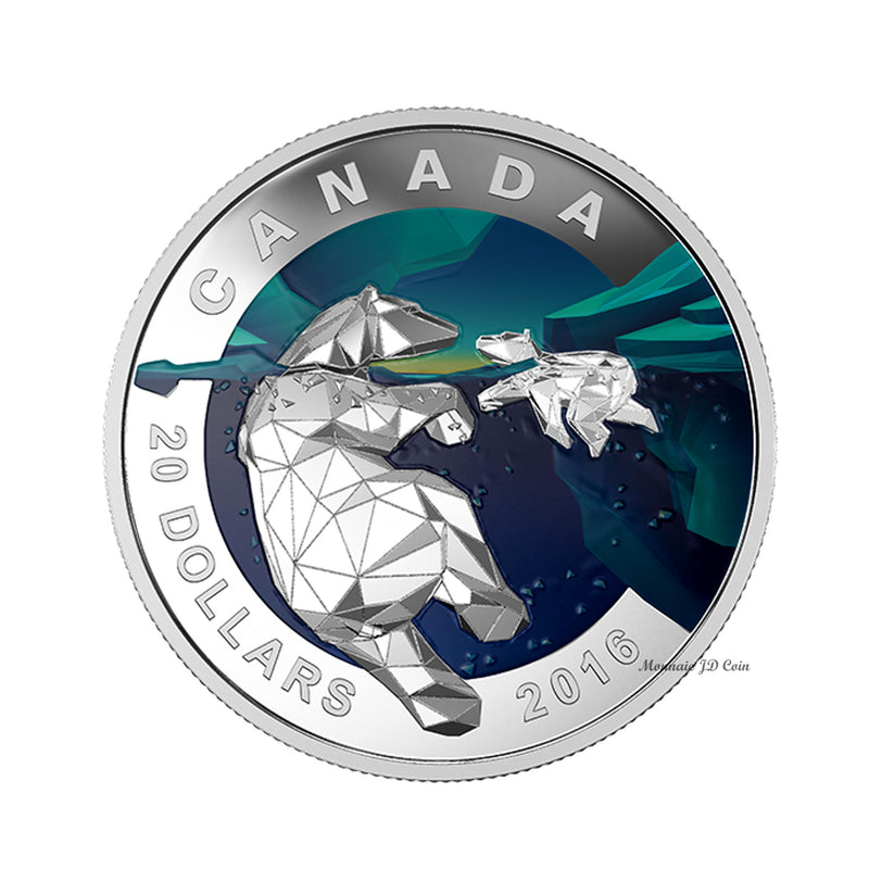 2016 Canada $20 Geometry In Art - The Polar Bear Fine Silver (No Tax)