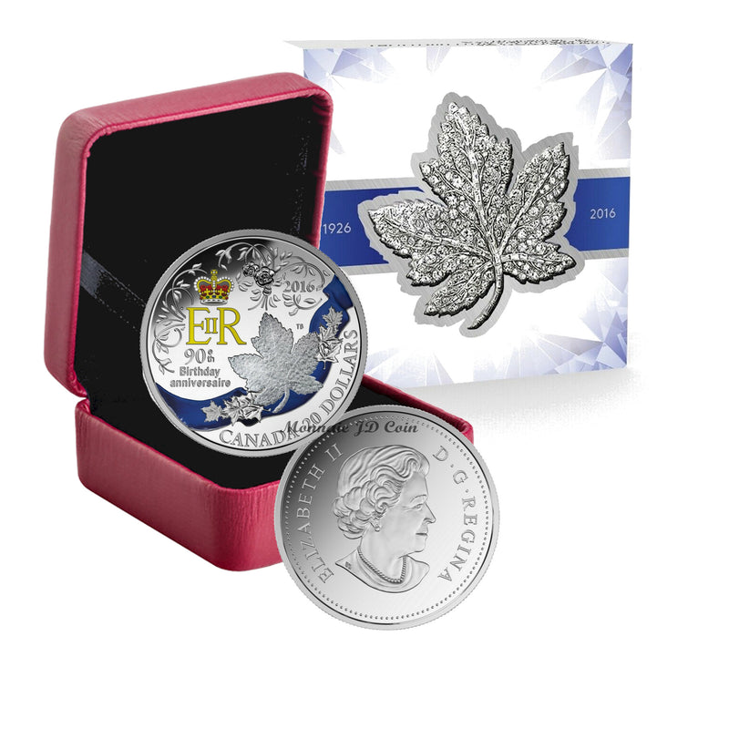 2016 Canada $20 HRH Queen Elizabeth II's 90th Birthday Fine Silver (No Tax)