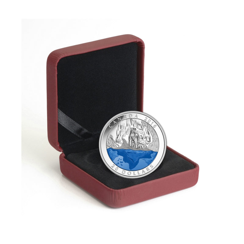 2016 Canada $20 Iconic Canada: The Polar Bear Fine Silver (No Tax)