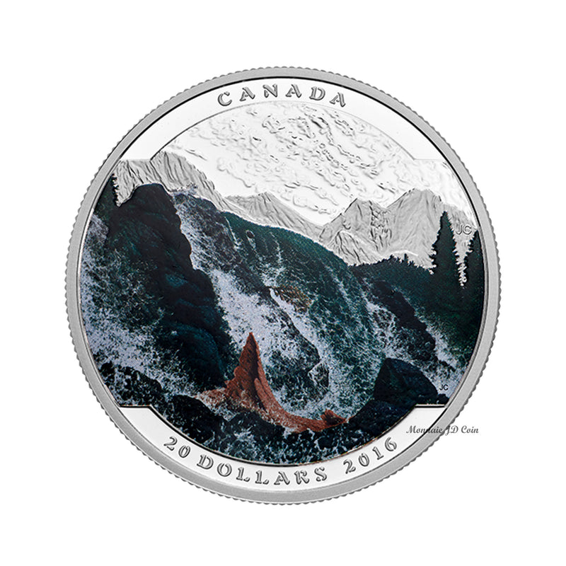 2016 $20 Landscape Illusion Salmon Fine Silver Coin