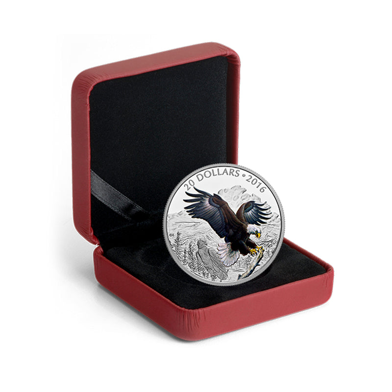 2016 Canada $20 Majestic Animals - Baronial Bald Eagle Fine Silver (No Tax)