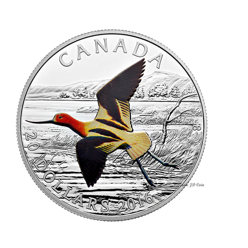 2016 Canada $20 Migratory Birds The American Avocet Fine Silver Coin