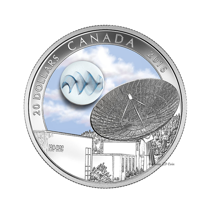 2016 Canada $20 The Universe Glow In Dark Glass With Fume Silver Coin (136)