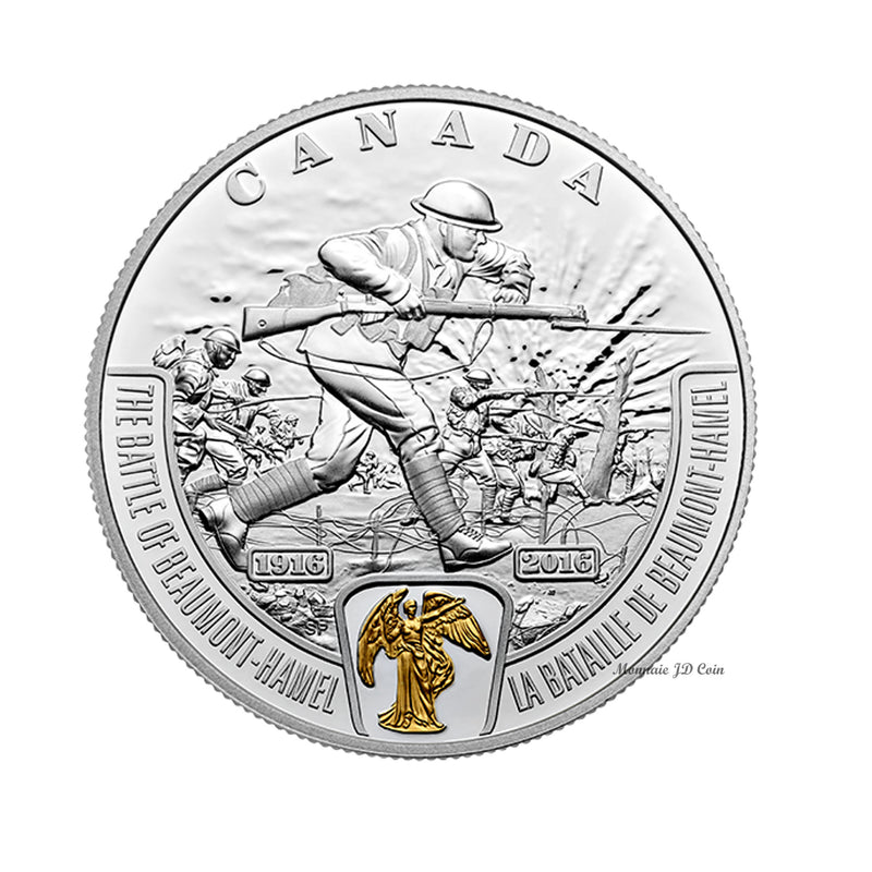 2016 Canada $20 WWI Battlefront - Battle of Beaumont-Hamel Fine Silver (No Tax)