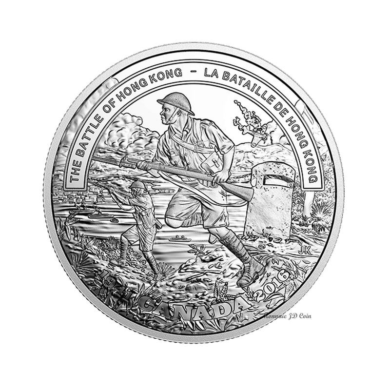 2016 Canada $20 WWII Battlefront - The Battle of Hong Kong Fine Silver (No Tax)