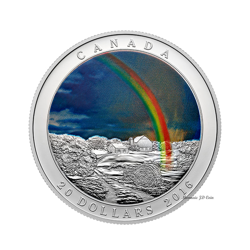 2016 Canada $20 Weather Phenomenon Radiant Rainbow Fine Silver Coin (117)