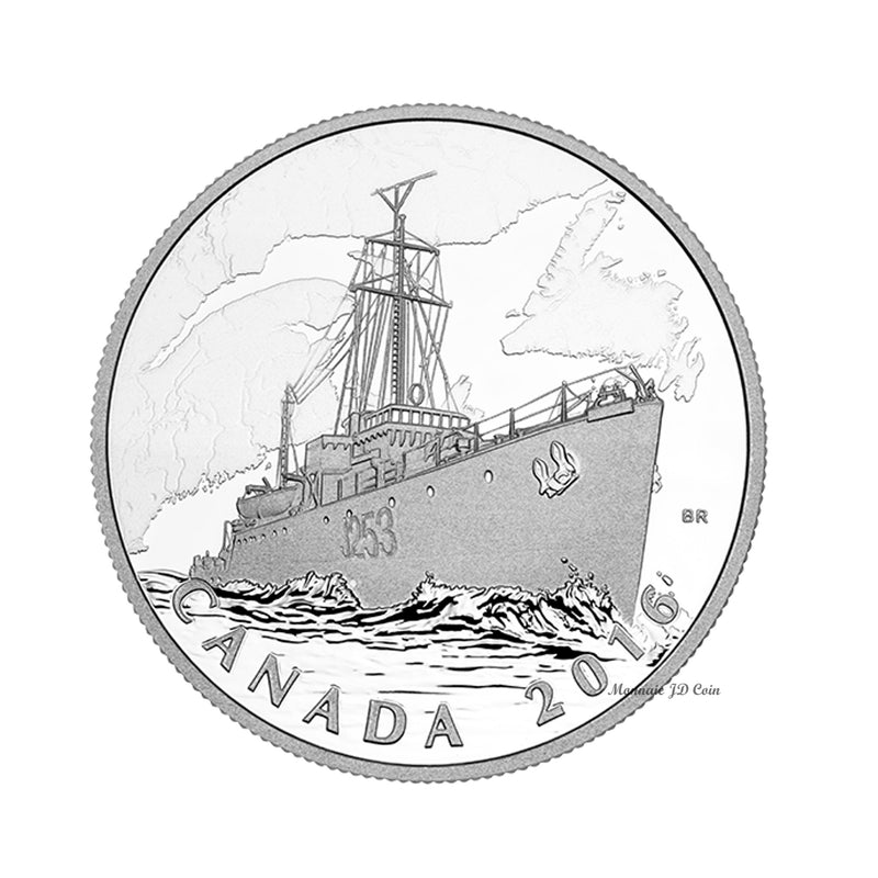 2016 $20 Canadian Home Front - Patrol Against U-Boats Fine Silver (No Tax)