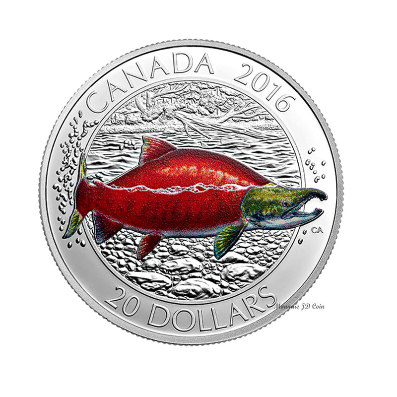 2016 $20 Canadian Samonids - Sockeye Salmon (