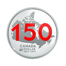 2017 Canada Dollar Our Home And Native Land Coloured Proof Silver In Square Capsule